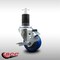 Service Caster 3'' SS Blue Poly Swivel 1-5/8'' Expanding Stem Caster with Brake SCC-SSEX20S314-PPUB-BLUE-TLB-158 - alternate 3